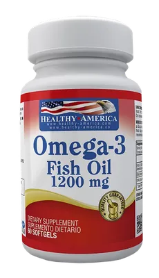 OMEGA 3 FISH OIL 1200 MG X 60 SOFGELS HEALTHY AMERICA